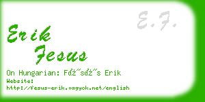 erik fesus business card